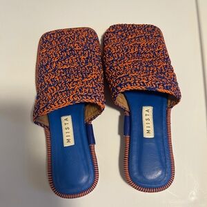 Miista Orange/Blue Merche Mules
